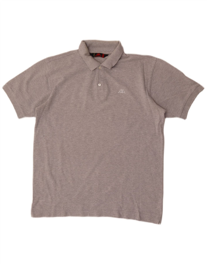 Kappa herre poloshirt, stor grå bomuld