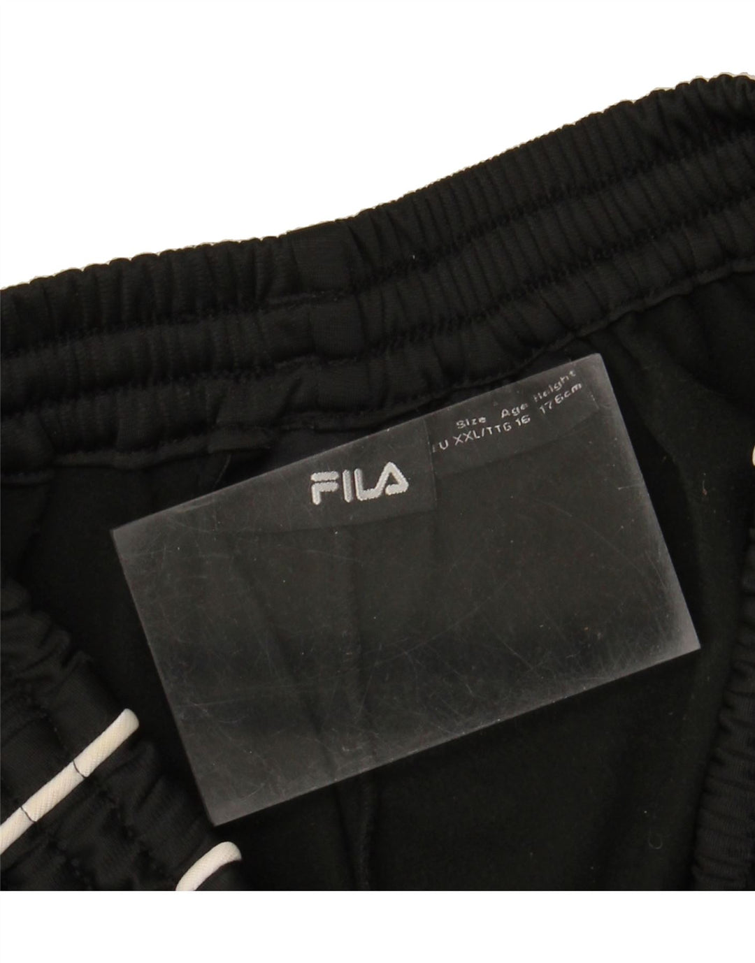 FILA Boys Tracksuit Trousers 15-16 Years  Black Polyester Vintage Fila and Second-Hand Fila from Messina Hembry 