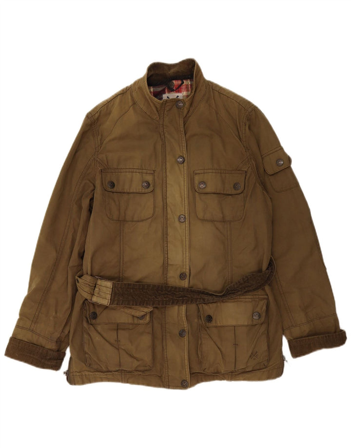 Crew Clothing Womens Utility Jacket UK 12 Medium Khaki Cotton