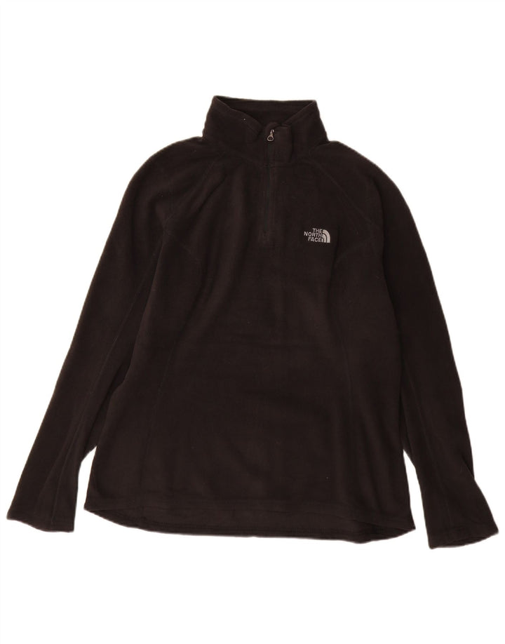THE NORTH FACE Fleecetrøje med lynlås til kvinder UK 14 Medium Sort Polyester