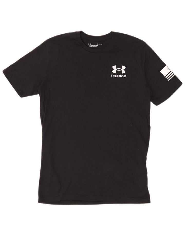 Under Armour Herre grafisk T-shirt Top Lille sort bomuld