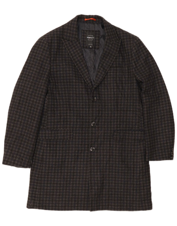 Sonny Bono Herre Overfrakke UK 42 XL Grå Gingham