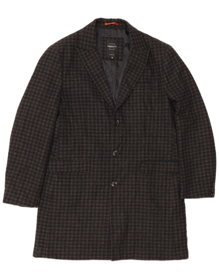 Sonny Bono Herre Overfrakke UK 42 XL Grå Gingham