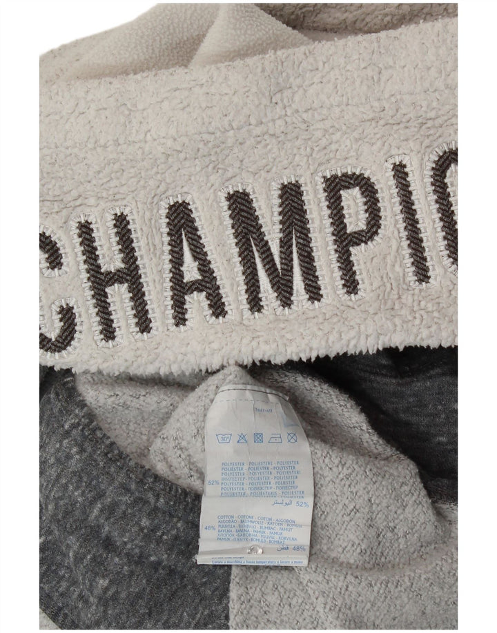 Champion hættetrøje til kvinder med lynlås UK 12 Medium Grey Flecked Polyester