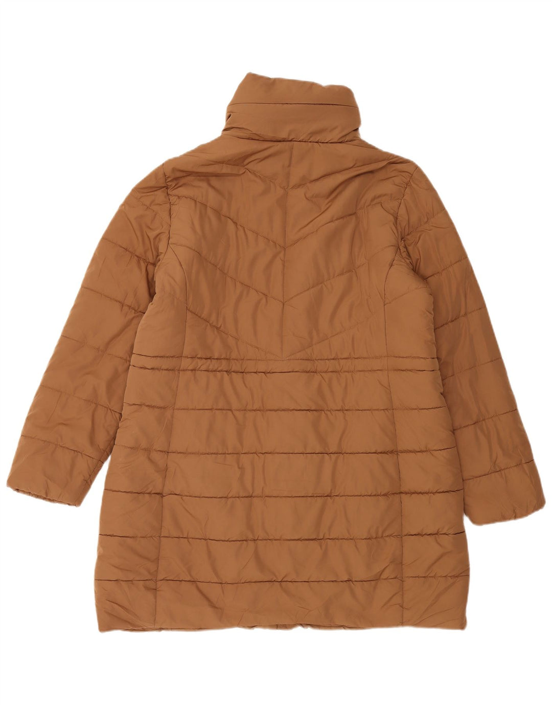 MARKS & SPENCER Womens Padded Coat UK 16 Large  Brown Polyester
