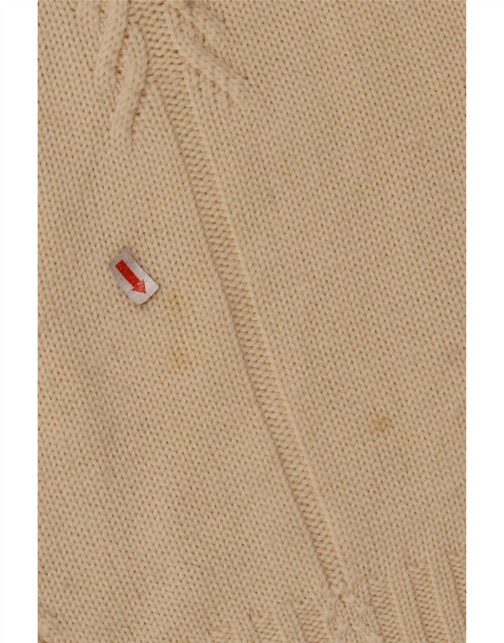 FRANCESCA Dame Rullehals sweater UK 16 Stor Beige Ny Uld