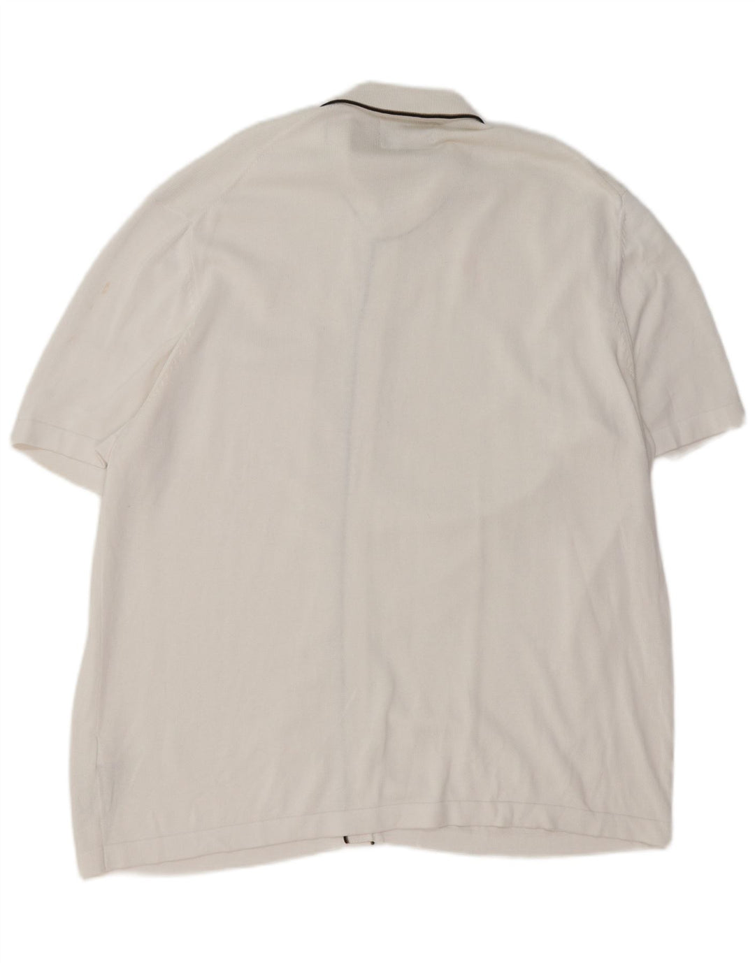 Marks & Spencer Herre Kortærmet Cardigan Sweater 2XL Hvid Modal