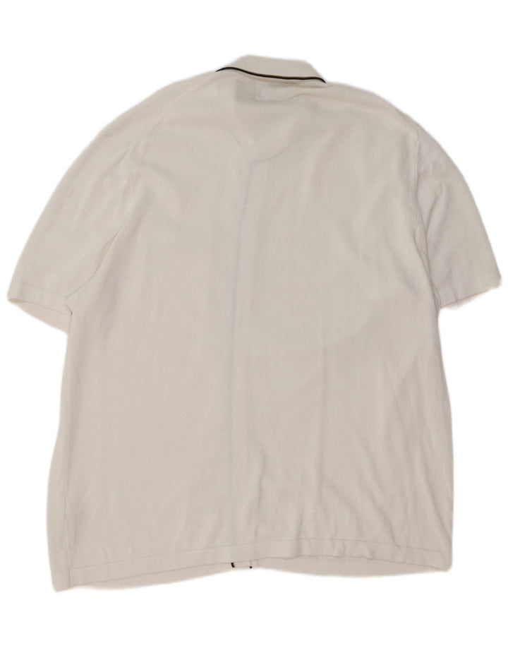 Marks & Spencer Herre Kortærmet Cardigan Sweater 2XL Hvid Modal
