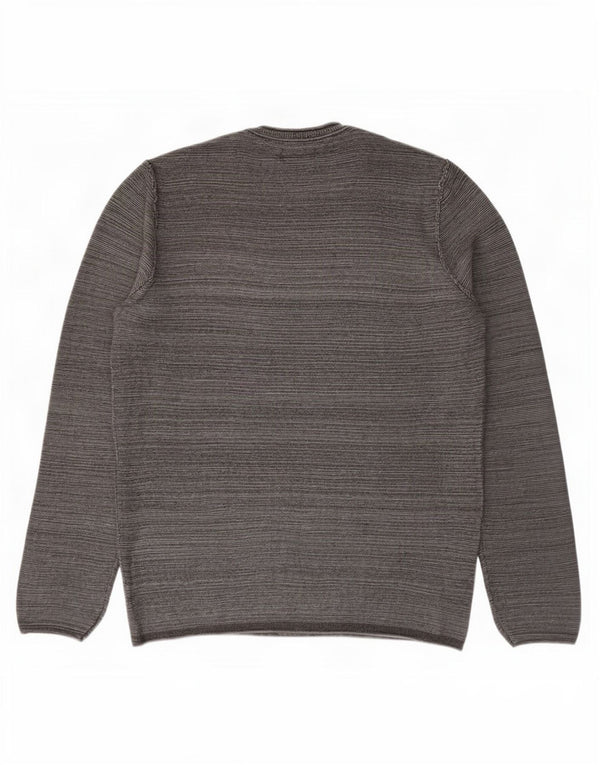 Jack & Jones herre sweater med rund hals, lille grå bomuld