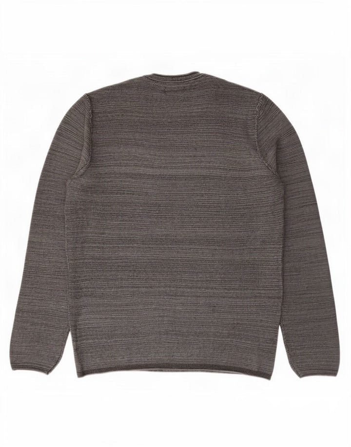 Jack & Jones herre sweater med rund hals, lille grå bomuld