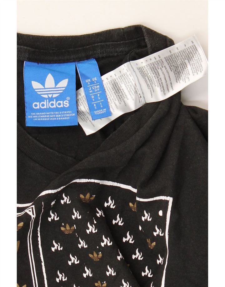 ADIDAS Grafisk T-shirt top til mænd, lille sort bomuld