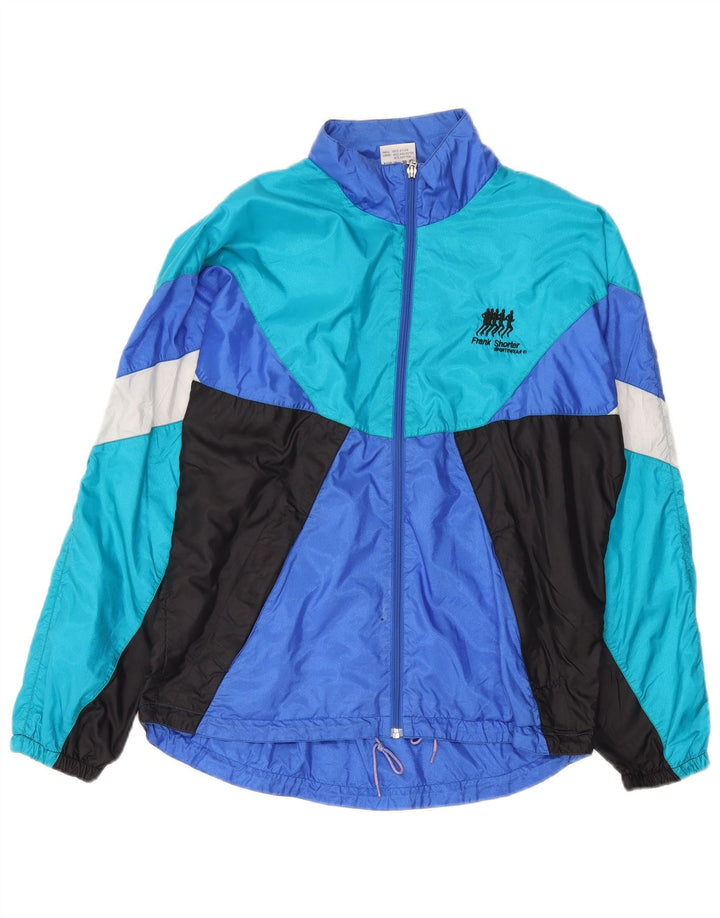 Frank Shorter Herre fuld træningsdragt Medium Blue Colourblock Nylon