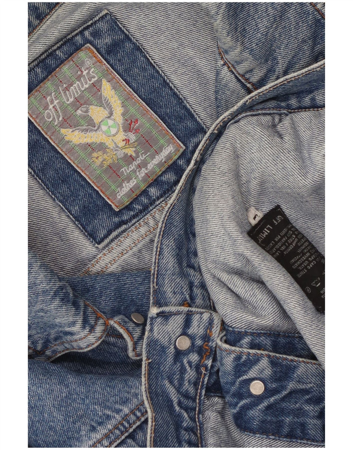 Off Limits Herre denimjakke UK 40 Large Blue Cotton