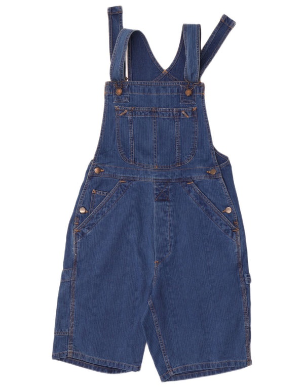 Mazzonetto Dame Dungarees Denim Shorts UK 14 Medium Blue Bomuld