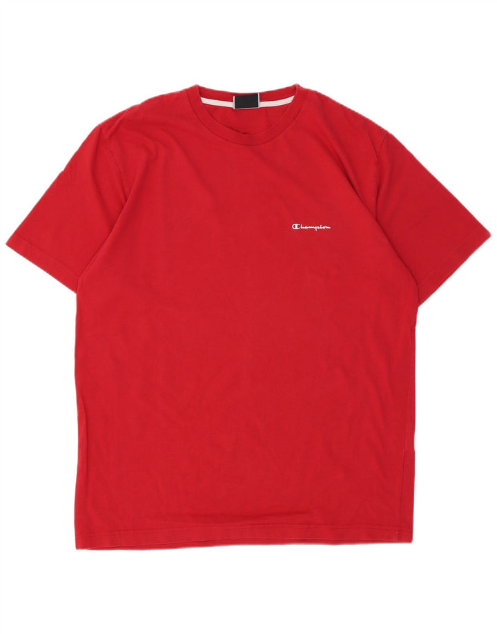 CHAMPION Herre T-Shirt Top XL Rød Bomuld