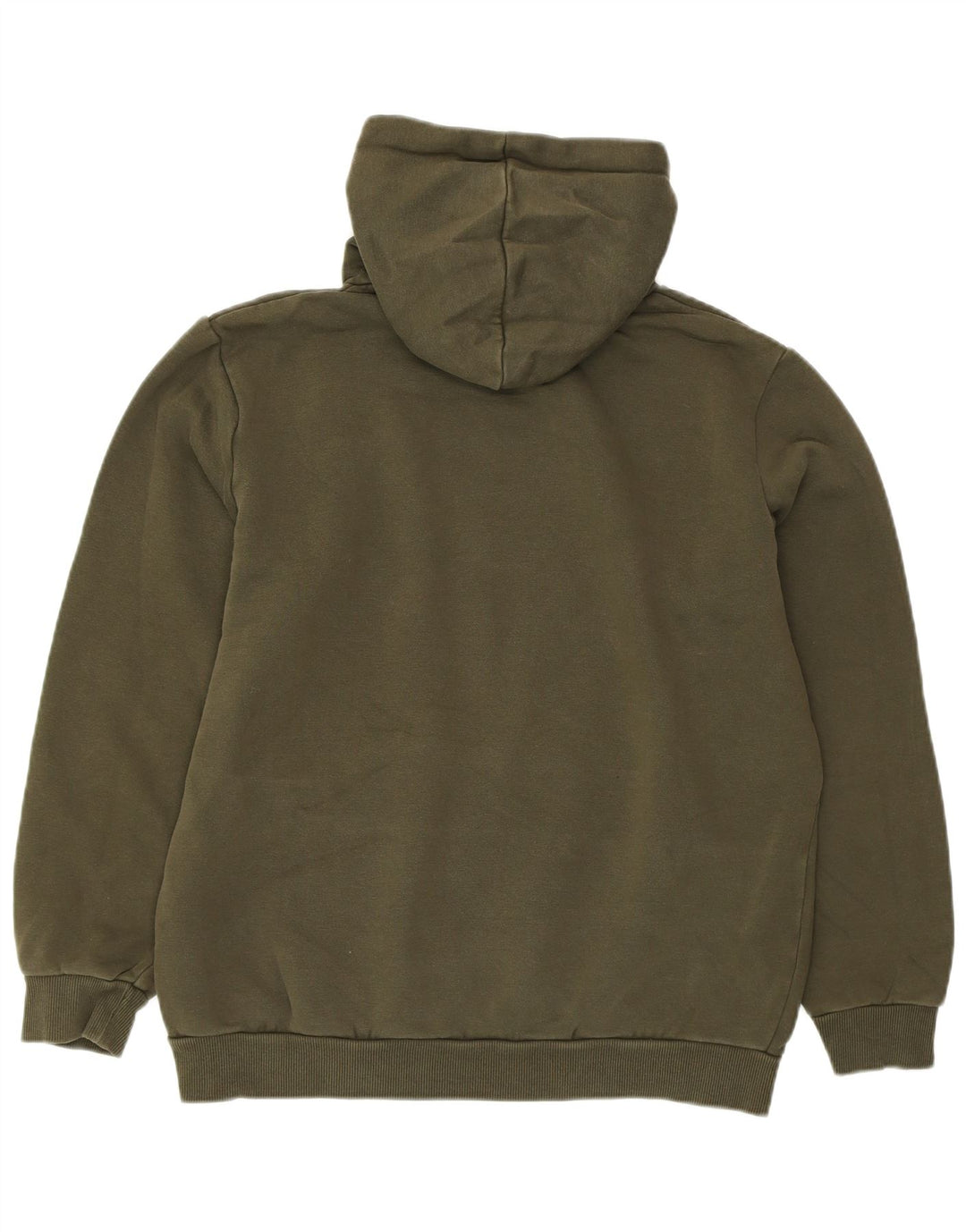 PUMA Oversized grafisk hættetrøjetrøje til kvinder UK 14 Medium Khaki Elastan