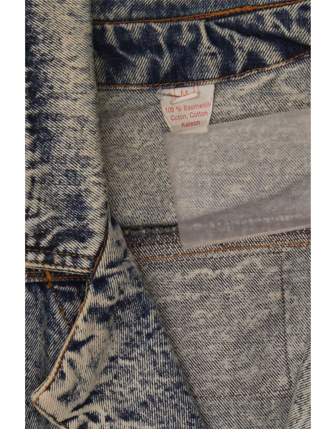 Vintage Herre denimjakke UK 38 Medium Blue Cotton