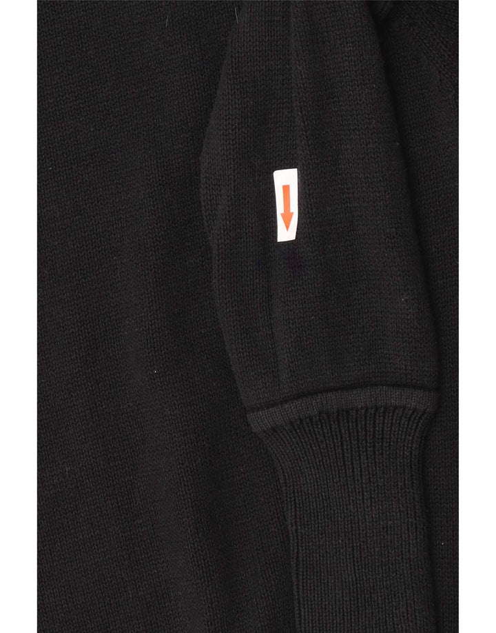 Zara Dame Rullehals Sweater UK 14 Medium Navy Blue Bomuld