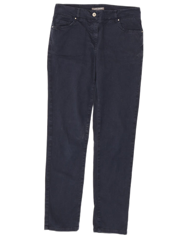 Laura Ashley Dame Slim Casual Bukser UK 10 Small W30 L30 Navy Blue