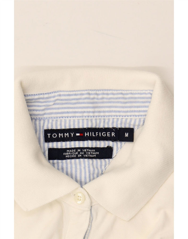 TOMMY HILFIGER Dame poloshirt UK 14 Medium White