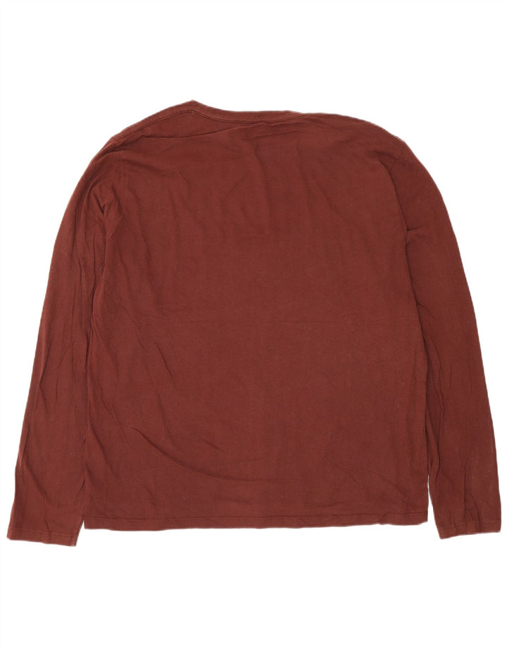 All Saints Herre Top Langærmet 2XL Brun Bomuld