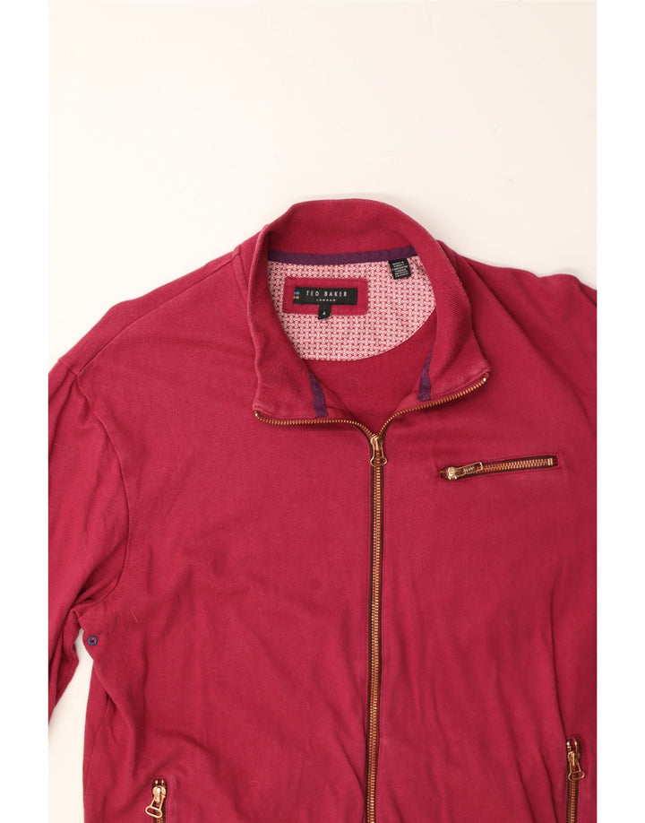 TED BAKER Womens Tracksuit Top Jacket Size 4 Large Pink Cotton Vintage Ted Baker and Second-Hand Ted Baker from Messina Hembry 