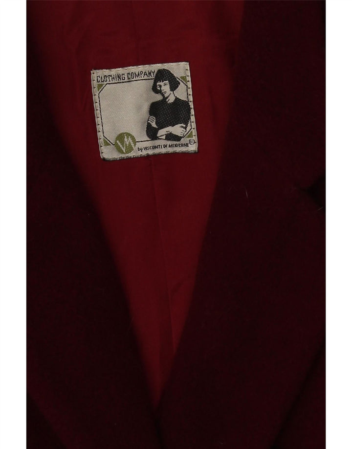 Duca Visconti Di Modrone Dame Blazer Jacket UK 14 Medium Burgundy