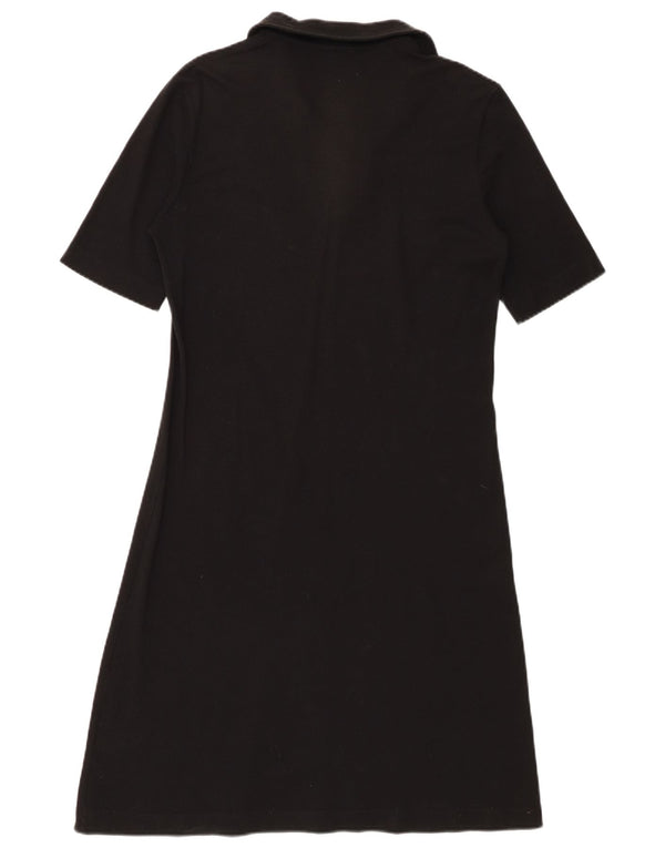 Lacoste Dame Polo Dress Størrelse 44 Large Sort Bomuld