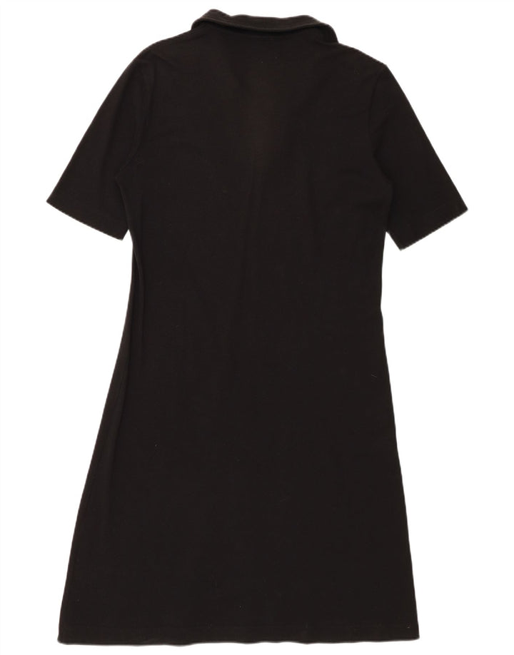 Lacoste Dame Polo Dress Størrelse 44 Large Sort Bomuld