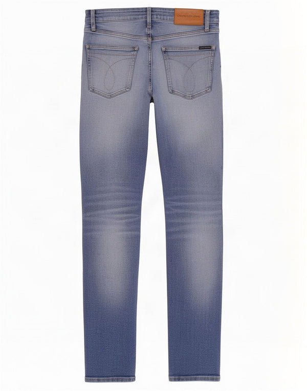 Calvin Klein Herre Slim Jeans W31 L32 Blå Bomuld
