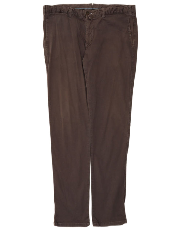 Massimo Dutti Mens Slim Chino Trousers EU 46 XL W36 L36 Grey Cotton