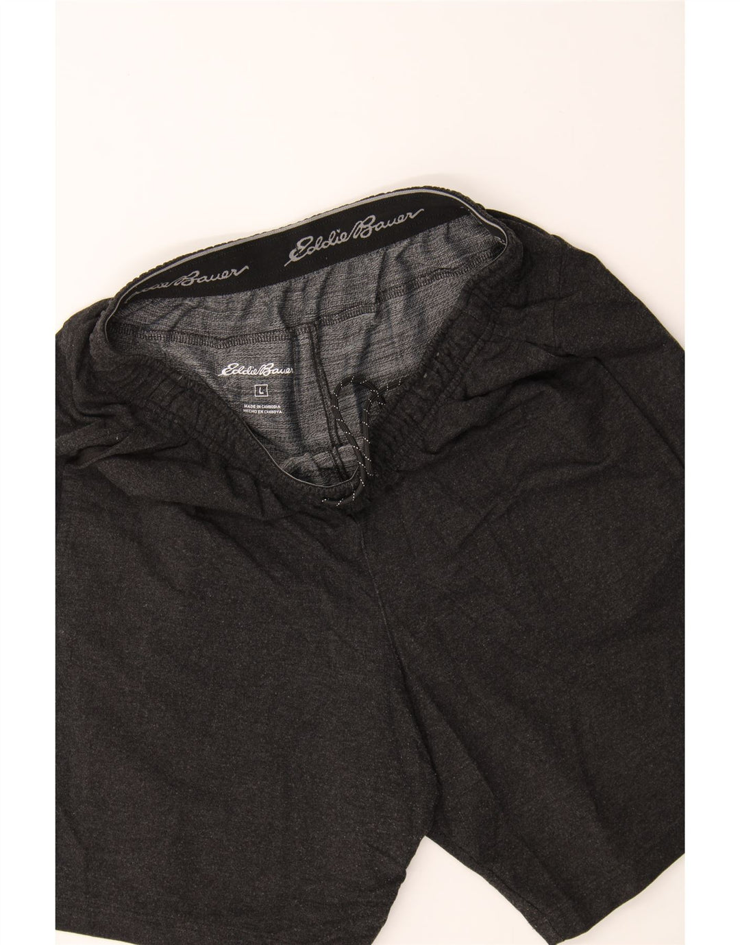 EDDIE BAUER Mens Sport Shorts Large  Grey Rayon Vintage Eddie Bauer and Second-Hand Eddie Bauer from Messina Hembry 