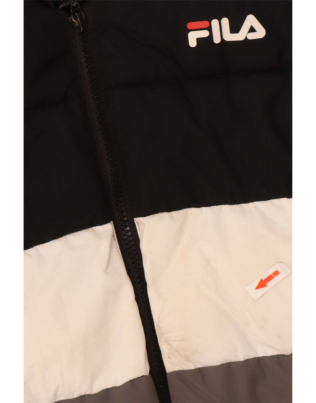 Fila Boys grafisk polstret jakke 12-13 år Sort Colourblock Polyester