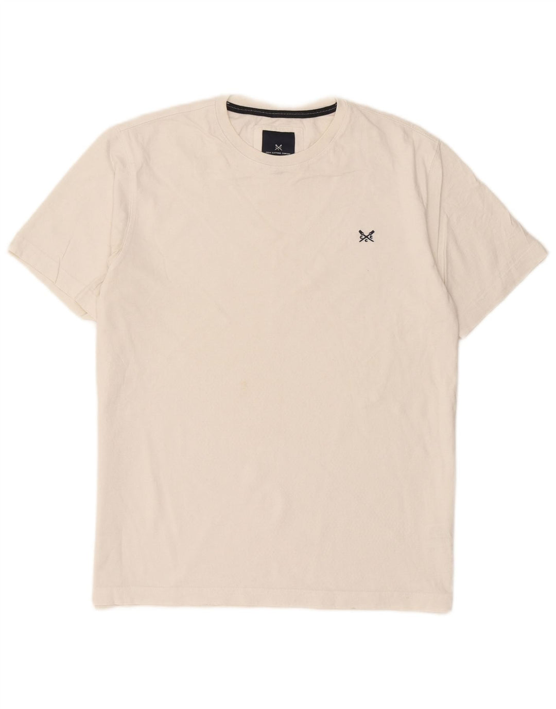 Crew Clothing Herre T-Shirt Top Stor Hvid Bomuld