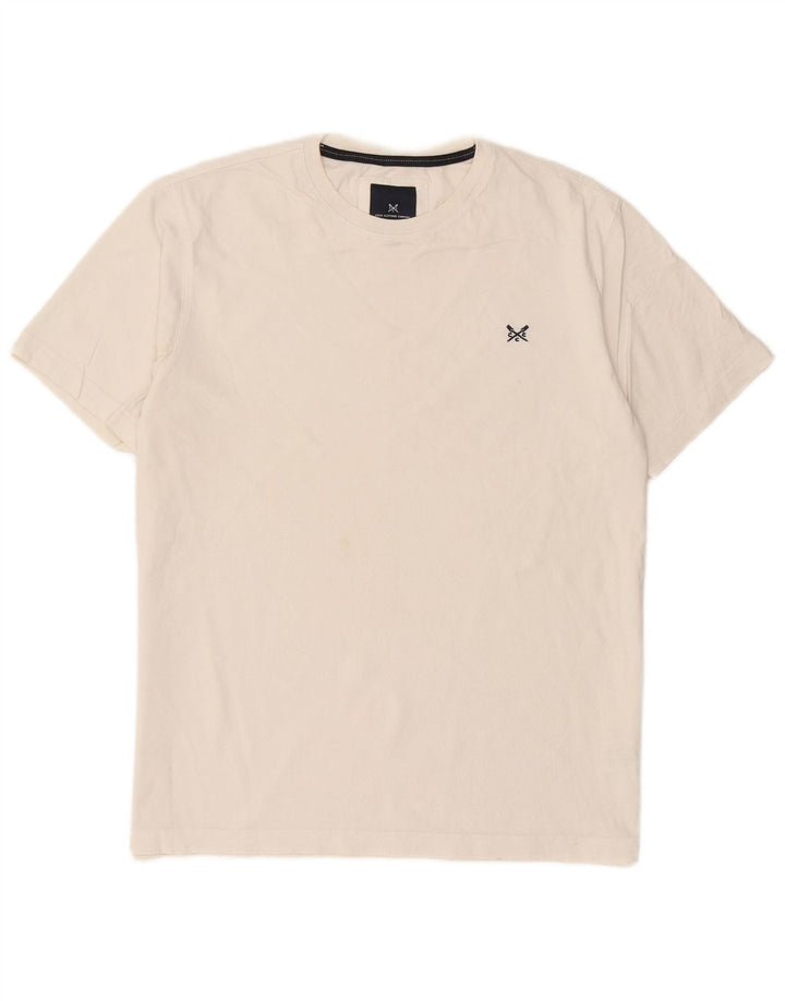Crew Clothing Herre T-Shirt Top Stor Hvid Bomuld