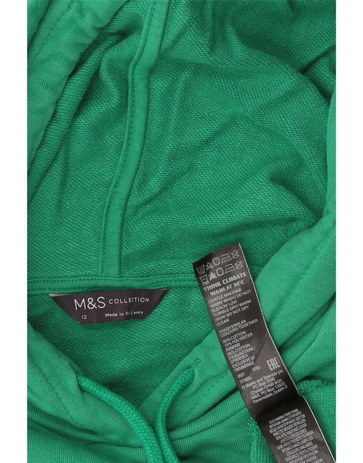 Marks & Spencer hættetrøje til kvinder UK 12 Mellemgrøn bomuld