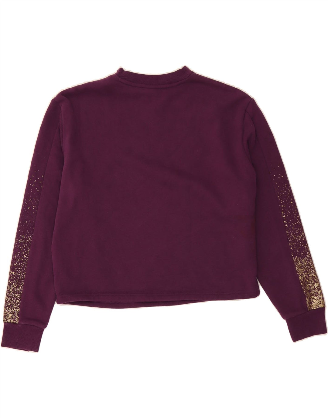 PUMA Womens Crop Oversized Sweatshirt Jumper UK 10 Small Purple Cotton Vintage Puma and Second-Hand Puma from Messina Hembry 