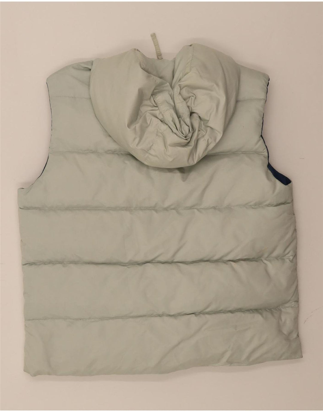 MURPHY & NYE Mens Hooded Padded Gilet UK 38 Medium Green Polyamide Vintage Murphy & Nye and Second-Hand Murphy & Nye from Messina Hembry 