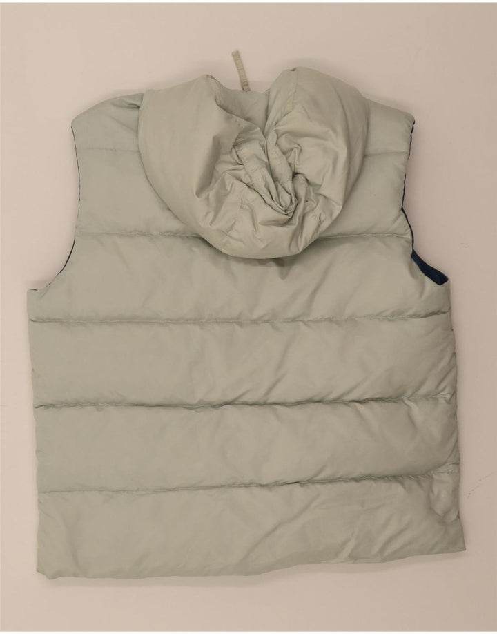 MURPHY & NYE Mens Hooded Padded Gilet UK 38 Medium Green Polyamide Vintage Murphy & Nye and Second-Hand Murphy & Nye from Messina Hembry 