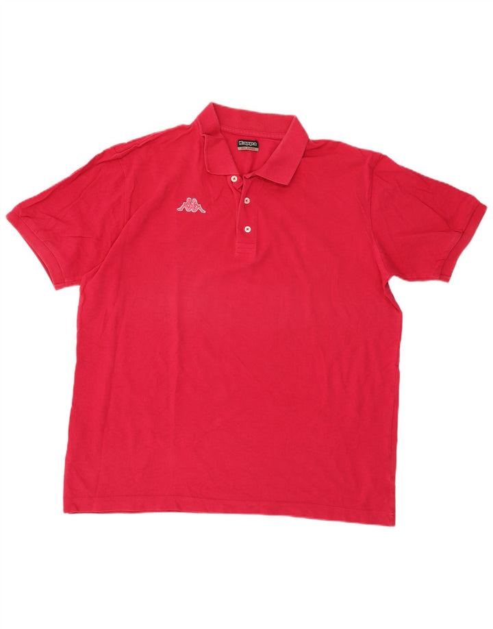 Kappa Polo Shirt til mænd 2XL Pink Bomuld