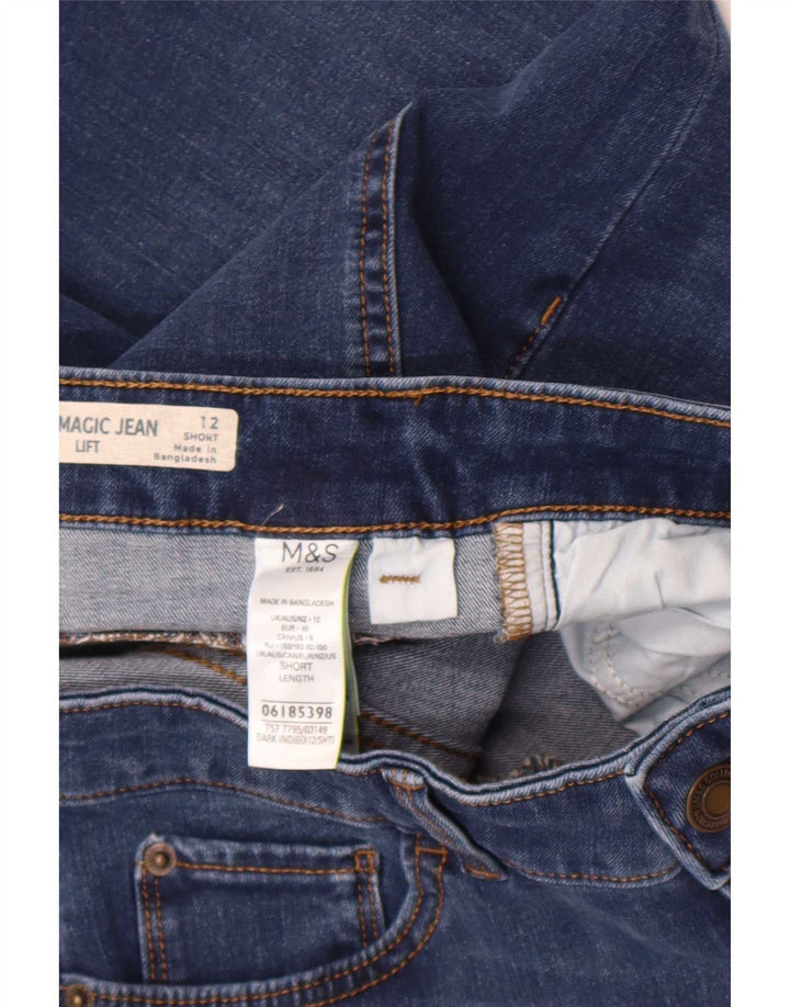Marks & Spencer Womens The Magic Slim Jeans UK 12 Medium W30 L30 Blue
