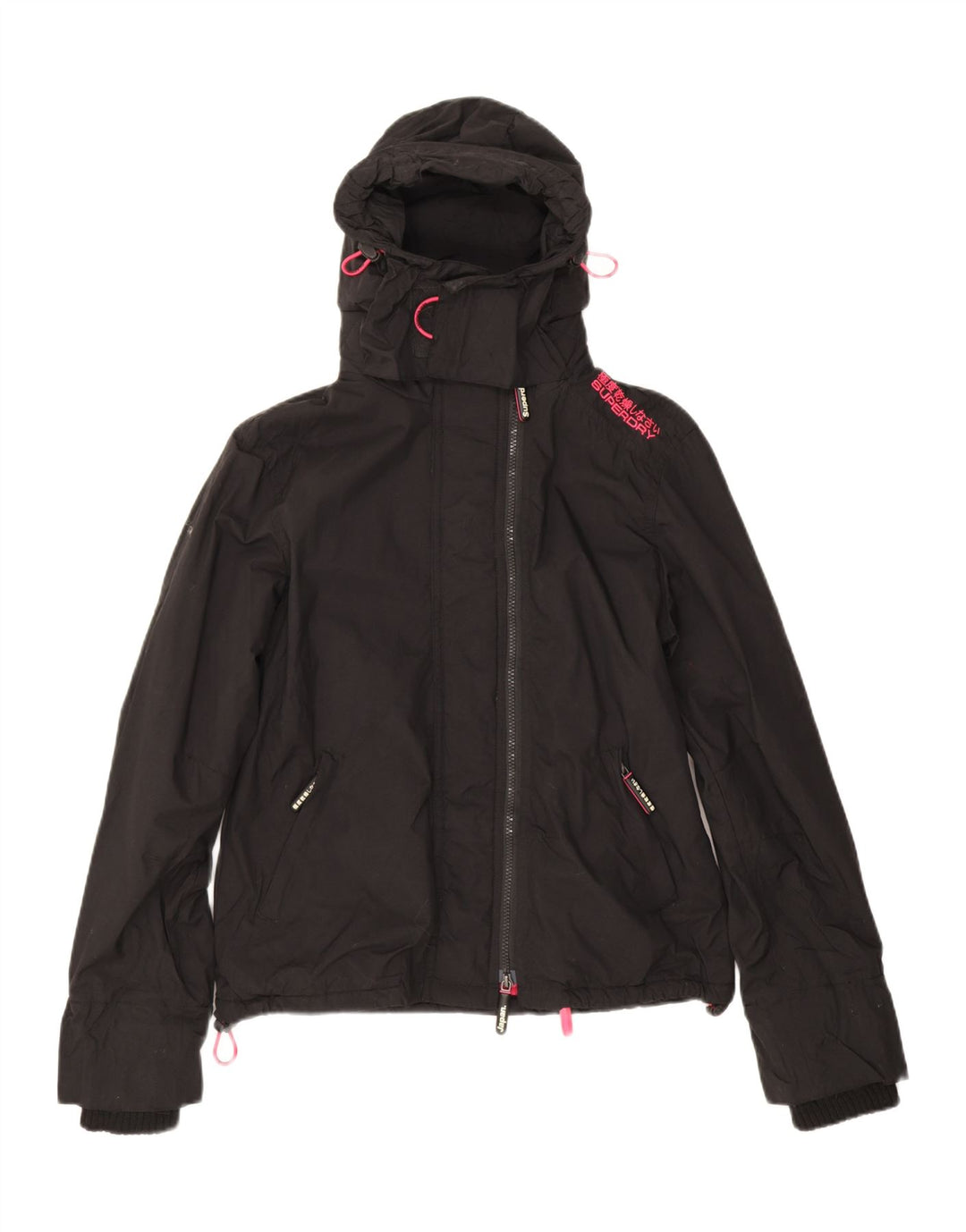 Superdry Graphic Windbreaker Jacket til kvinder UK 14 Medium Black