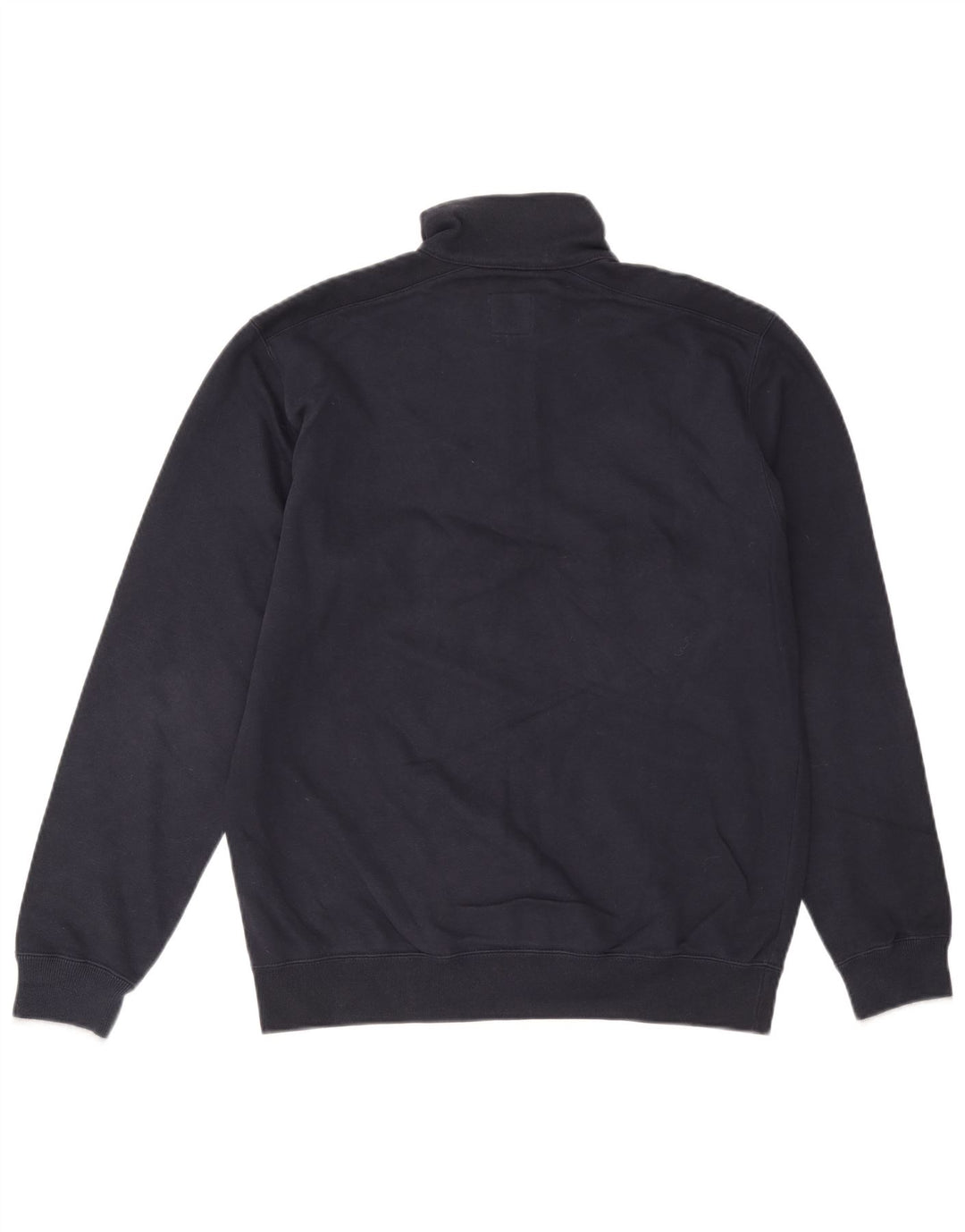 Champion Herre grafisk lynlås-hals sweatshirt jumper stor marineblå bomuld