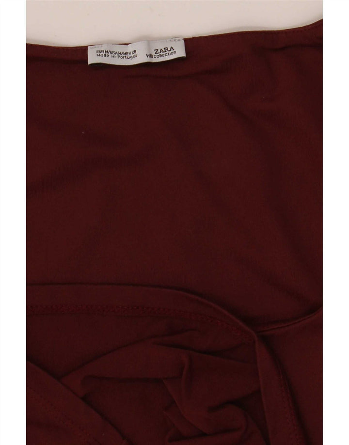 Zara Damevest Top UK 12 Medium Burgundy