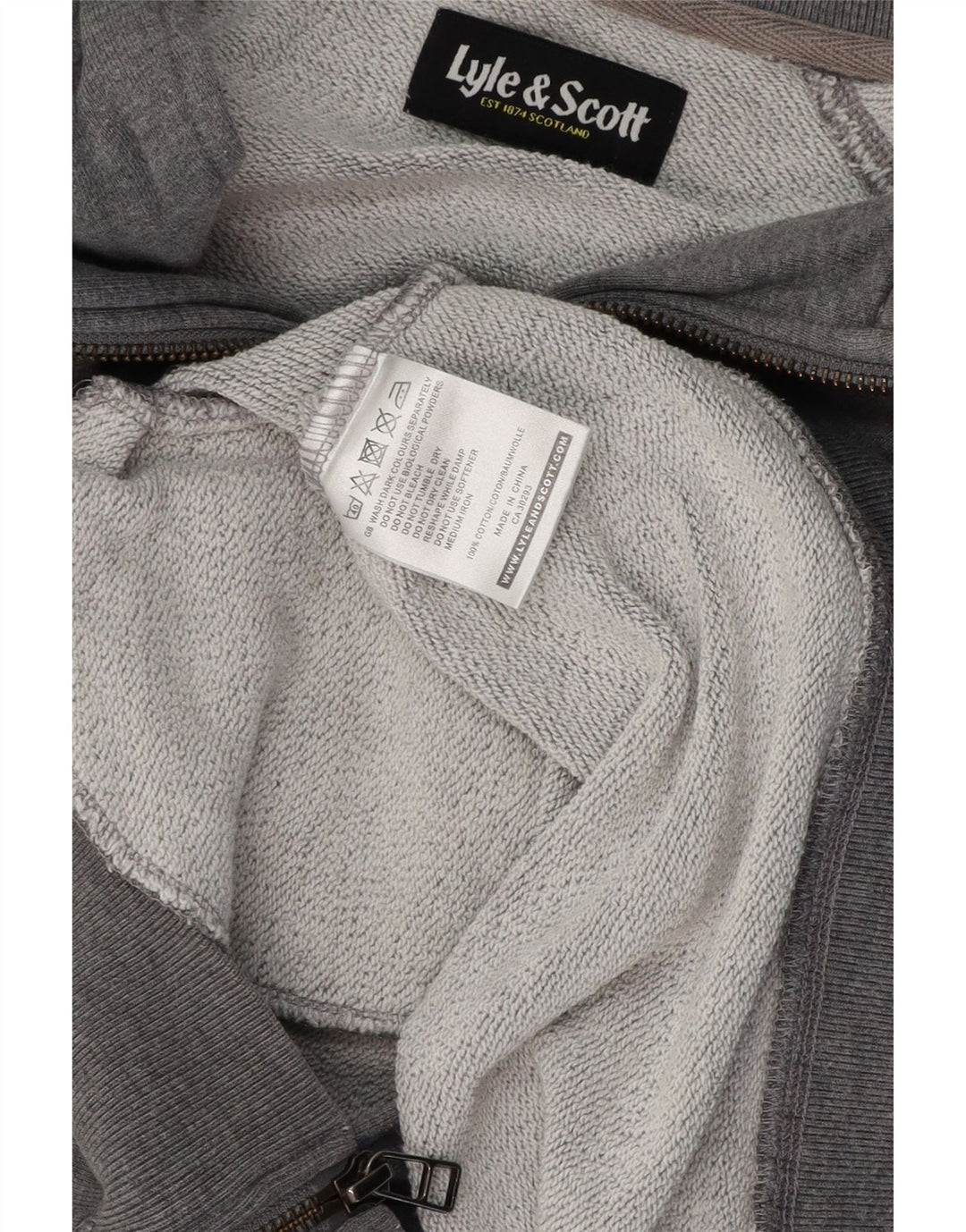 LYLE & SCOTT Træningsdragt til mænd Topjakke Medium Grå Bomuld