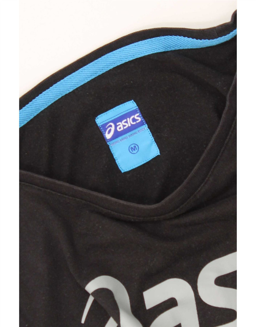 Asics Dame Grafisk T-Shirt Top UK 12 Medium Sort