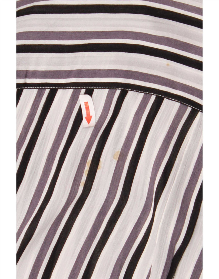 Benetton Dameskjorte UK 14 Medium Flerfarvet Stribet