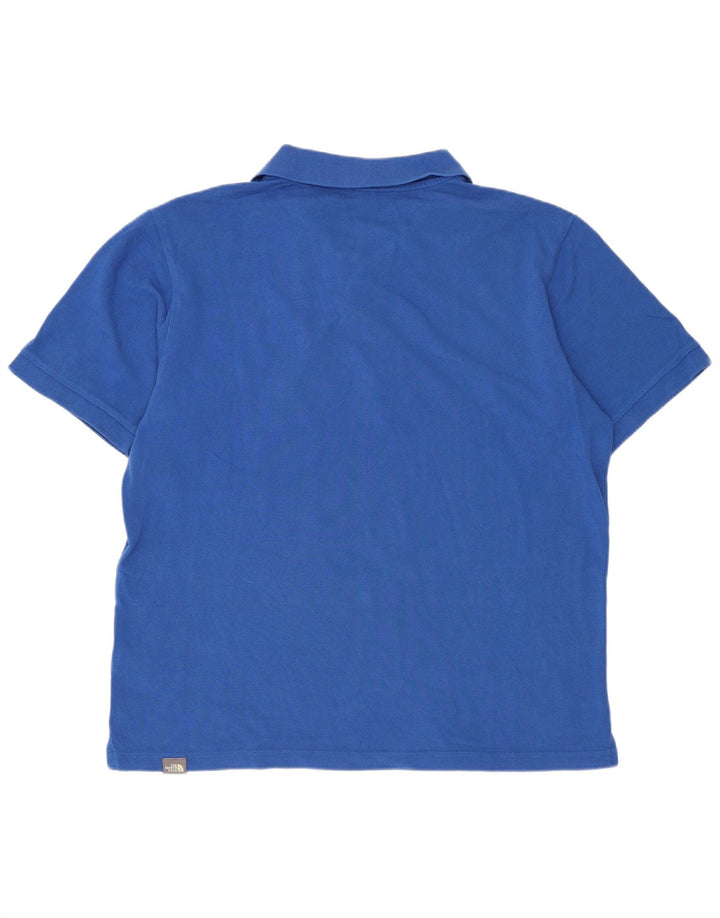 The North Face herre poloshirt mellemblå bomuld