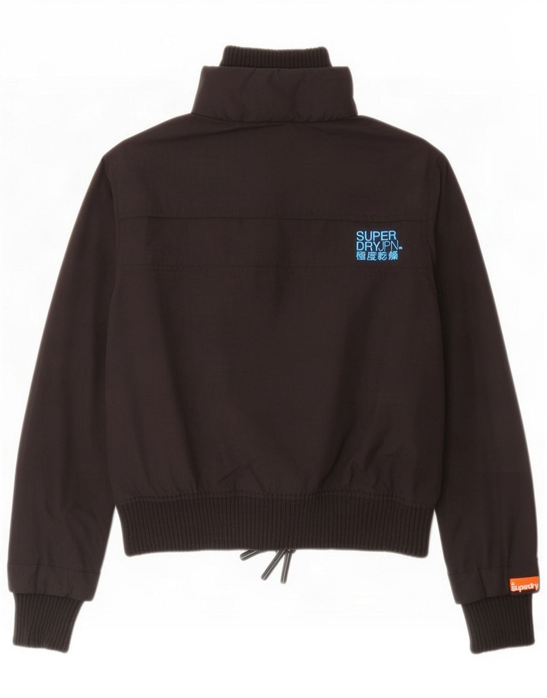 Superdry Dame Regnjakke UK 16 Large Black Nylon