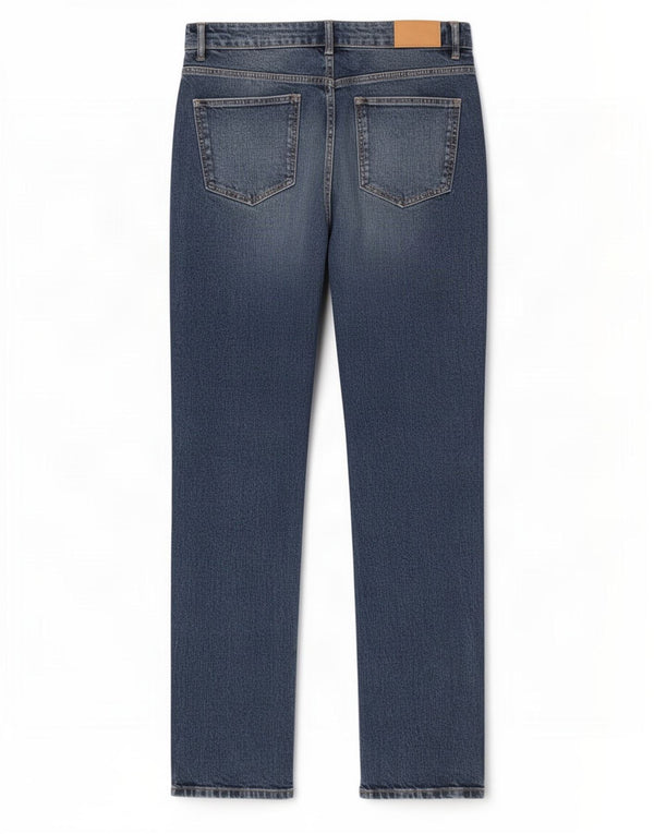 Zara Dame Straight Jeans EU 40 Medium W30 L33 Blå Bomuld